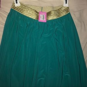 Flowy Pants w Gold Waistline